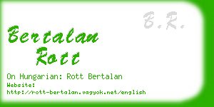 bertalan rott business card